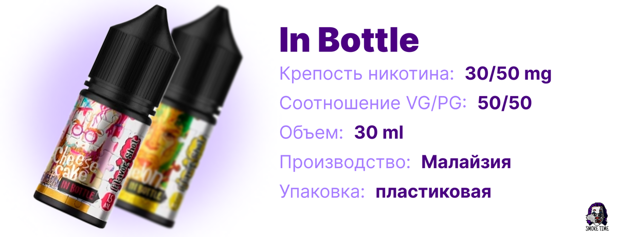 Характеристика жижи In Bottle 30 мл