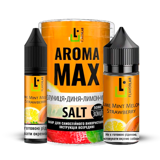 Набор Aroma MAX без никотина Strawberry Melon Lemon Mint (Клубника Дыня Лимон Мята) 30мл