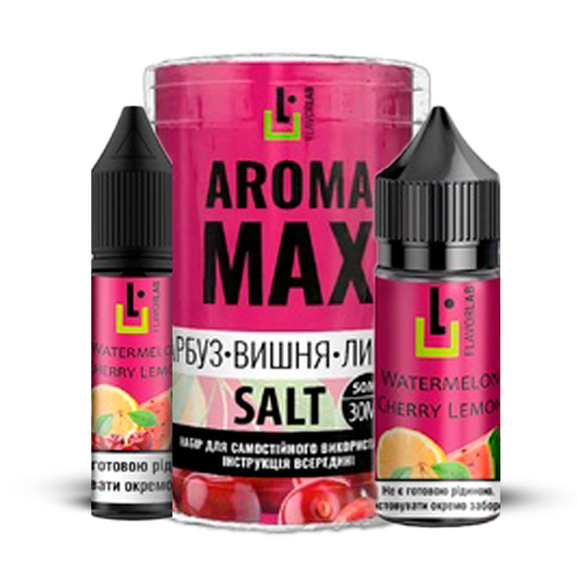 Набор Aroma MAX без никотина Watermelon Cherry Lemon (Арбуз Вишня Лимон) 30мл