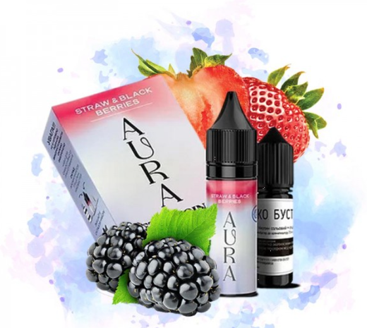 Набір Aura Original Straw & Black Berries (Полуниця Ожина) 30 мл 30 мг