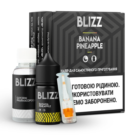 Набір сольової рідини Blizz 30 мл 25 мг Salt Banana Pineapple (Банан Ананас)