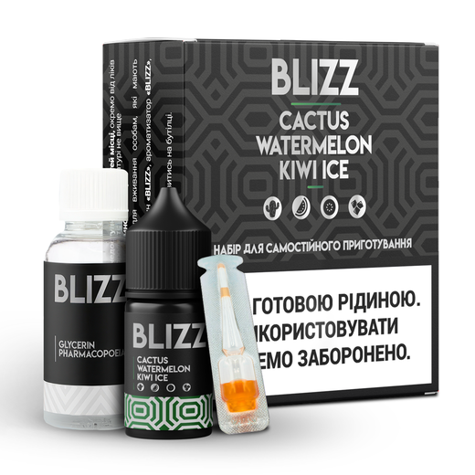 Набор солевой жидкости Blizz Cactus Watermelon Kiwi Ice (Кактус Арбуз Киви Лед) 30 мл 25 мг