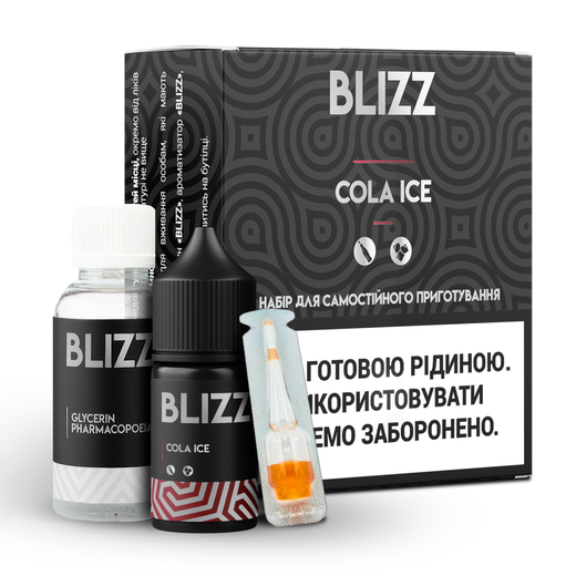 Набір сольової рідини Blizz 30 мл 25 мг Salt Cola Ice (Кола Лід)