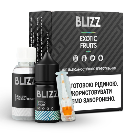 Набір сольової рідини Blizz Exotic Fruits (Екзотичні фрукти) 30 мл 50 мг