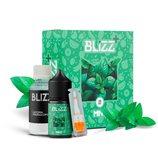 Набір сольової рідини Blizz Plus 30 мл 25 мг Salt Mint (М’ята)