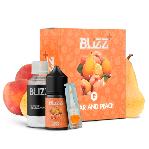 Набір сольової рідини Blizz Plus 30 мл 25 мг Salt Pear and Peach (Груша Персик)