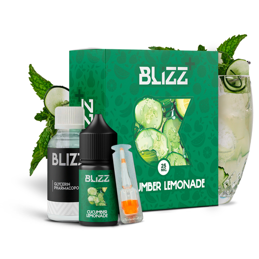 Набір сольової рідини Blizz Plus 30 мл 65 мг Salt Cucumber Lemonade (Лимонад з огірком)