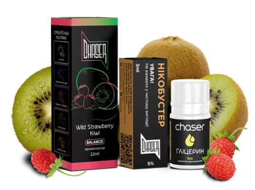 Набор Chaser Black Wild Strawberry Kiwi (Киви клубника) 30 мл