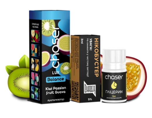 Набір Chaser Lux Kiwi Passiom fruit Guava (Ківі Гуава) 30мл