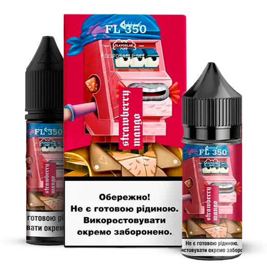 Набор FL350 без никотина Strawberry Mango (Клубника  Манго) 30 мл