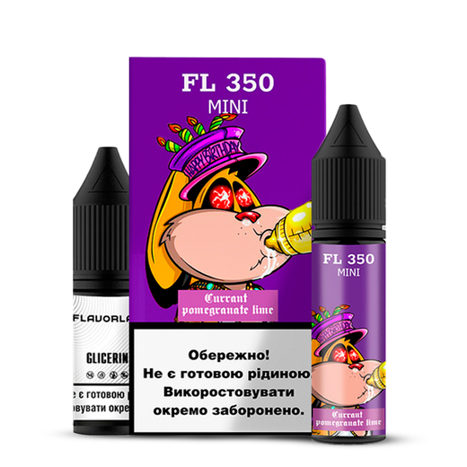 Набор Flavorlab FL350 mini без никотина Currant Pomegranate lime (Смородина, гранат и лайм) 15 мл