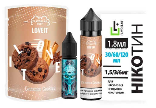 Набор Flavorlab Love IT Органика Cinnamon Cookies (Печенье с корицей) 60мл 6мг