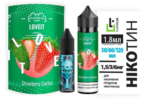 Набор Flavorlab Love IT Органика Strawberry Cactus (Клубника Кактус) 60мл 3мг