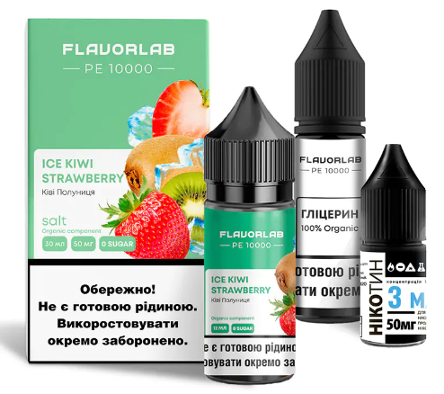 Набор Flavorlab РЕ 10000 Ice Kiwi Strawberry (Киви Клубника с холодком) 30мл