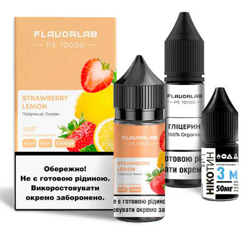 Набір Flavorlab РЕ 10000 Strawberry Lemon (Полуниця Лимон) 30мл