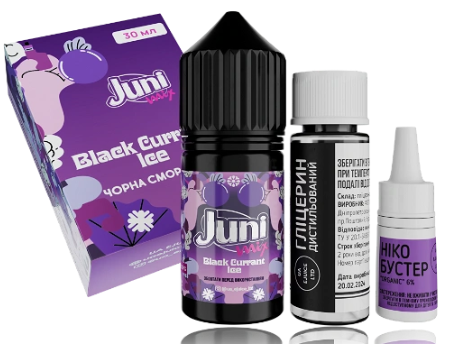 Набор Juni Mix HYBRID Black Currant Ice (Черная смородина Лед) 30мл 65мг