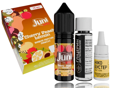 Набір Juni Mix HYBRID Cherry Peach Lemon (Вишня Персик Лимон) 15мл 50мг