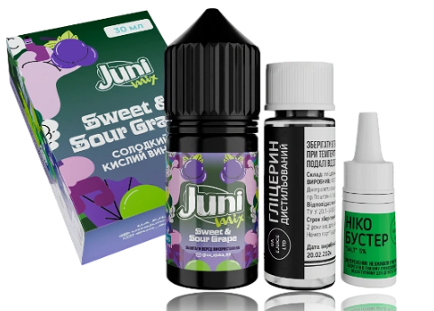 Набір Juni Mix HYBRID Sweet Sour Grape (Солодкий Виноград) 30мл 50мг