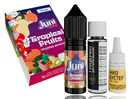 Набор Juni Mix HYBRID Tropical Fruits (Тропические фрукты) 15мл 50мг