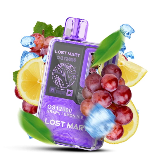 Одноразка Lost Mary OS12000 Grape Lemon Ice (Виноград Лимон Лед)