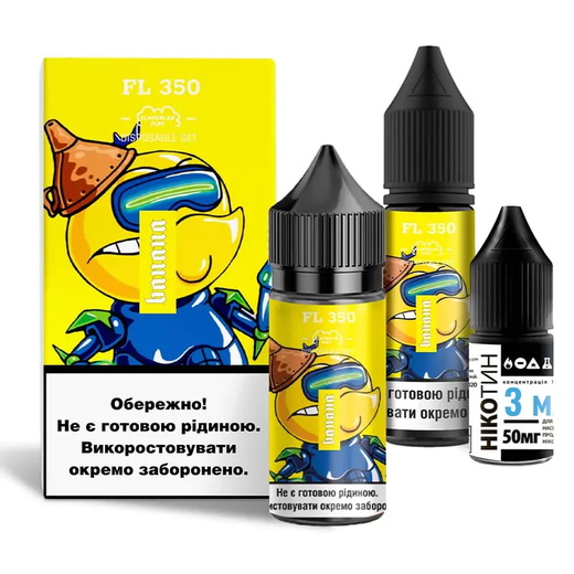 Набір сольової рідини Flavorlab FL350 Banana (Банан) 30 мл 65 мг