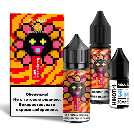 Набір сольової рідини Flavorlab FL350 Kiwi Strawberry (Ківі Полуниця) 30 мл 65 мг