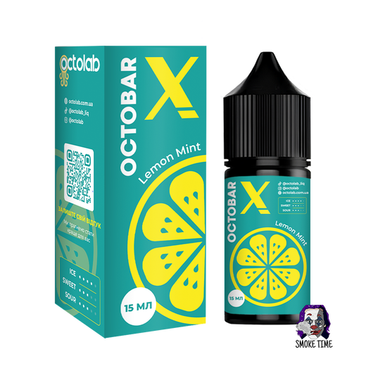 Набор солевой жидкости Octobar X Lemon Mint (Лимон Мята) 30 мл 50 мг