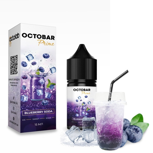 Набір Octobar Prime Blueberry Soda (Чорнична газована вода) 30 мл 50 мг