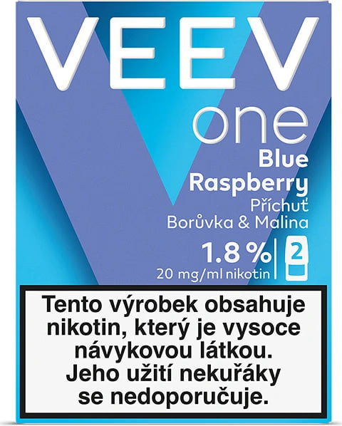 Картриджи VEEV one Blue Raspberry (Голубая Малина) 18 мг (1.8%)