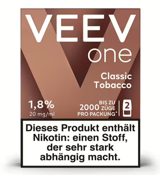 Картриджи VEEV one Classic Tobacco (Классический Табак) 18 мг (1.8%)