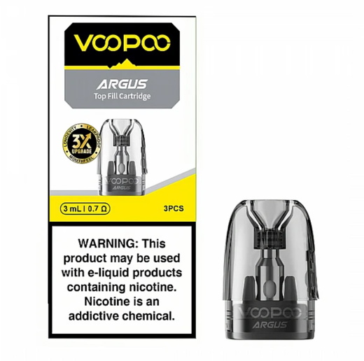 Картридж VooPoo Argus Pod Top Filling 0.7 Ом об'ємом 3 мл