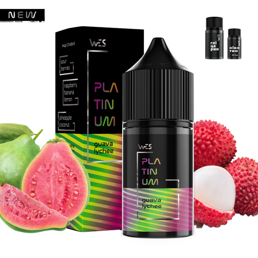 Набор солевой жидкости WES Platinum Guava Lychee (Гуава Личи) 30 мл 50 мг