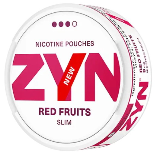 ZYN Slim Red Fruits Strong 9mg (Полуниця Малина М'ята)