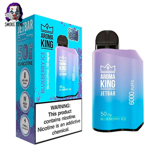 Одноразовый POD Aroma King JetBar 6000 Blueberry Ice 5% (Черника со льдом)