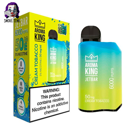 Одноразовый POD Aroma King JetBar 6000 Cream Tobacco 5% (Сливки с табаком)