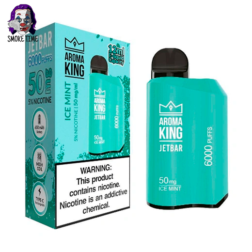 Одноразовый POD Aroma King JetBar 6000 Ice Mint 5% (Морозная мята)