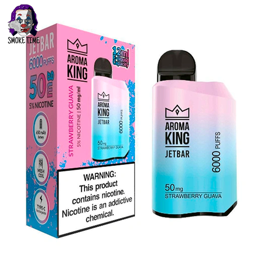 Одноразовый POD Aroma King JetBar 6000 Strawberry Guava 5% (Клубника с гуавой)