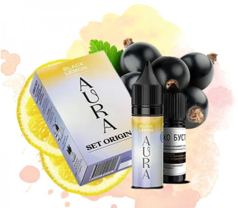 Набор солевой жидкости Aura Original Black Lemon (Черная смородина Лимон) 30 мл 30 мг