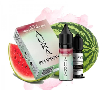 Набір сольової рідини Aura Original Juicy Watermelon (Кавун) 30 мл 50 мг