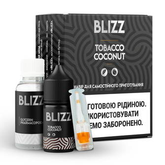 Набір сольової рідини Blizz 30 мл 25 мг Salt Tobacco Coconut (Тютюн Кокос)