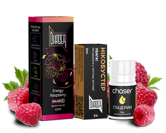 Набор солевой жидкости Chaser Black Energy Raspberry (Энергетик с малиной) 30 мл 50 мг