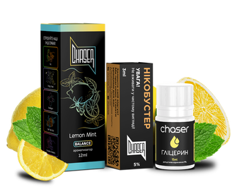 Набор солевой жидкости Chaser Black Lemon Mint (Лимон Мята) 30 мл 50 мг