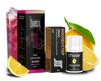 Набор солевой жидкости Chaser Black Pink Lemonade (Розовый Лимонад) 30 мл 50 мг