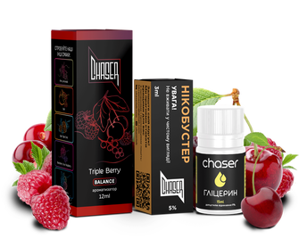 Набор солевой жидкости Chaser Black Triple Berry (Ягоды) 30 мл 50 мг