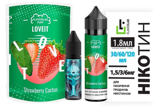 Набір Flavorlab Love IT Органіка Strawberry Cactus (Полуниця Вишня) 60мл 3мг