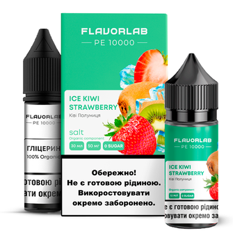 Набор Flavorlab РЕ 10000 без никотина Ice Kiwi Strawberry (Киви Клубника с холодком) 30мл