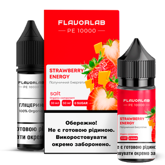 Набор Flavorlab РЕ 10000 без никотина Strawberry Energy (Клубника Энергетик) 30мл