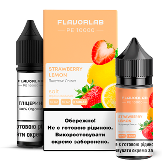 Набор Flavorlab РЕ 10000 без никотина Strawberry Lemon (Клубника Лимон) 30мл