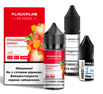 Набір Flavorlab РЕ 10000 Strawberry Energy (Полуниця Енергетик) 30мл