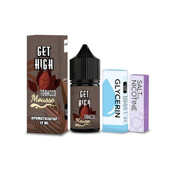 Набір сольової рідини Get High Tobacco Mousse (Карамельний Мус Тютюн) 30 мл 50 мг